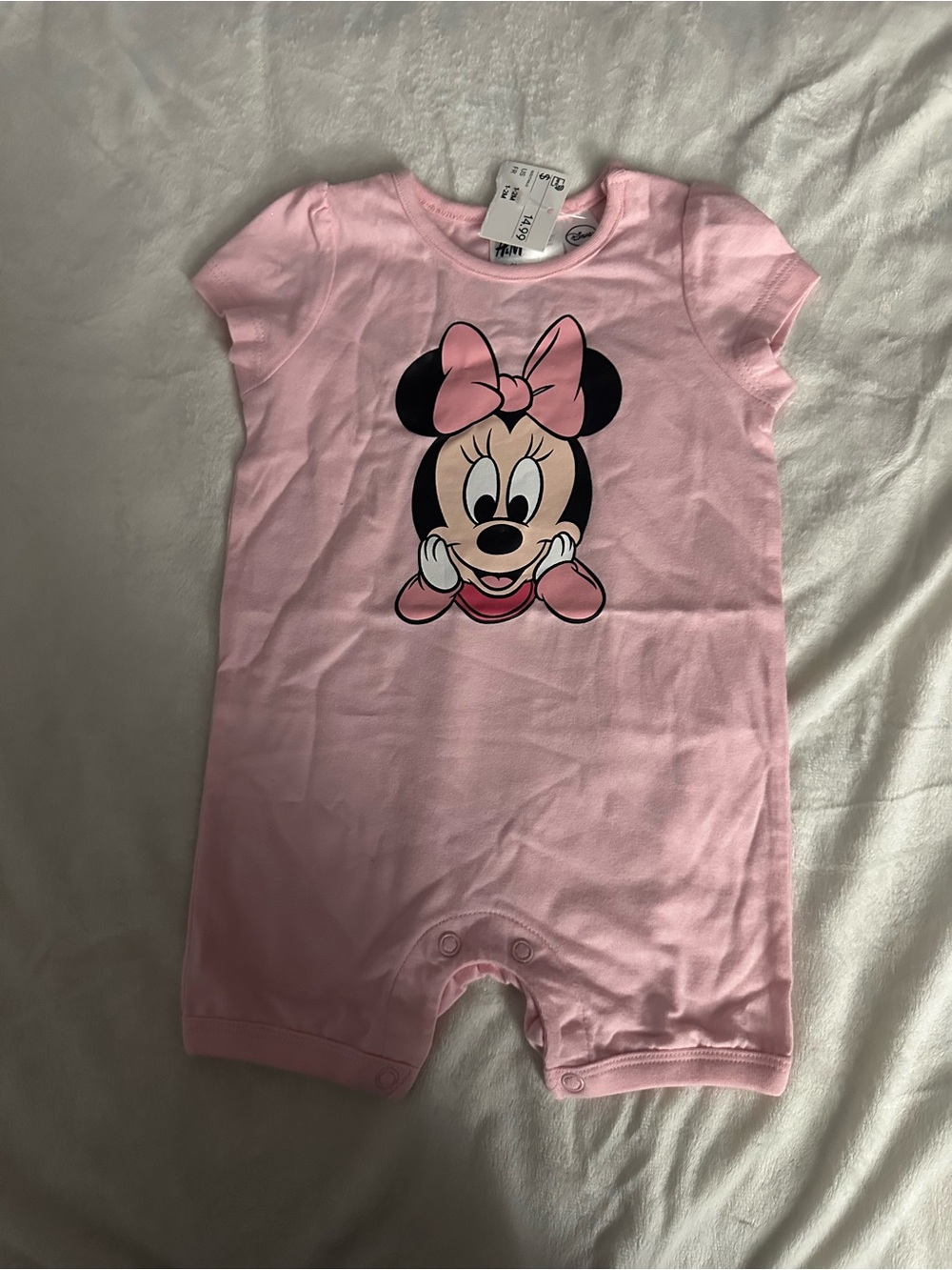Disney Pink Minnie Mouse Short Sleeve Romper